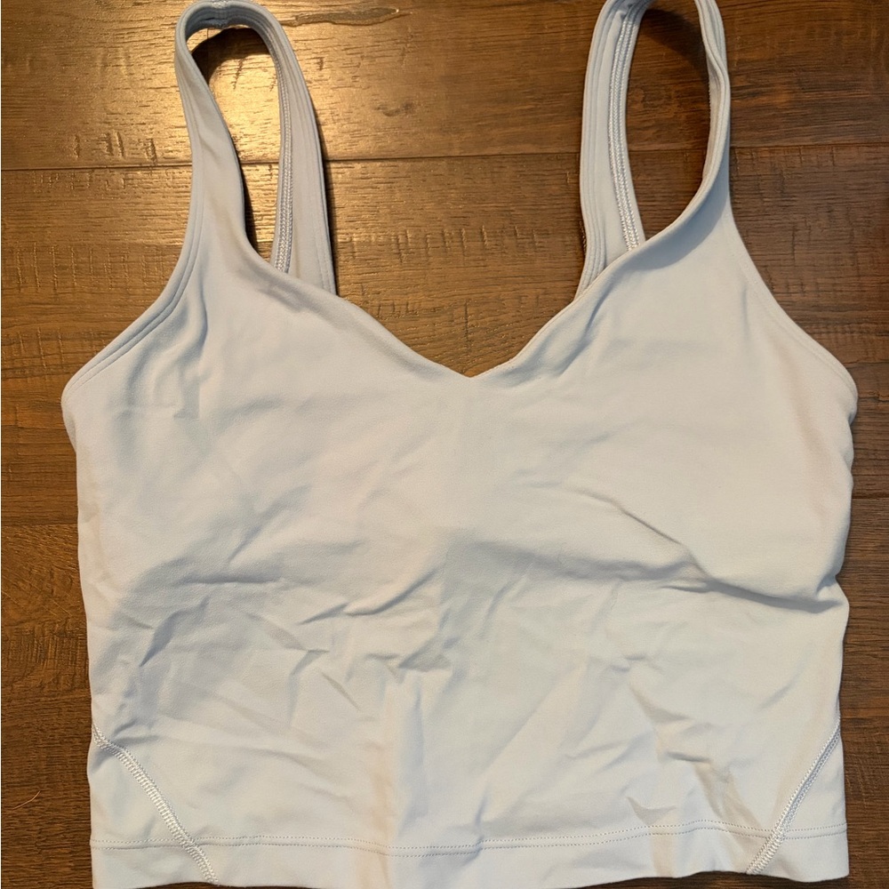 Blue Linen Align Tank Top size 4